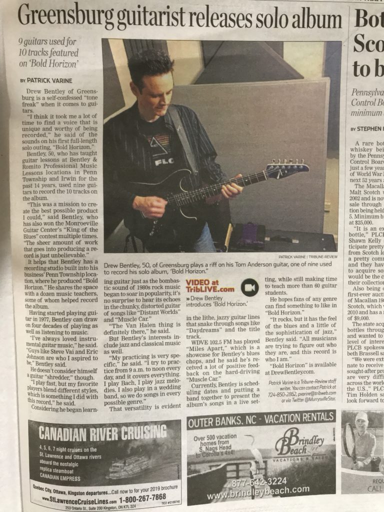 Drew Bentley Tribune Review Bold Horizon interview