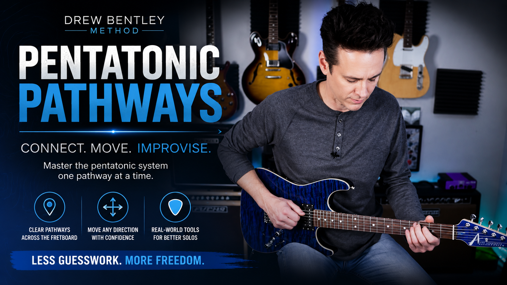 Pentatonic Pathways guitar lesson banner